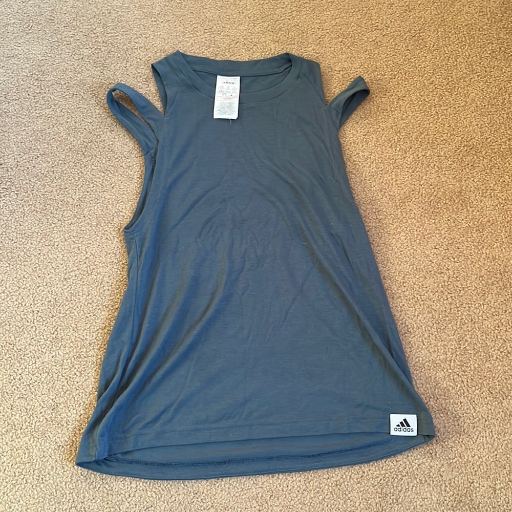 Blue adidas tank top